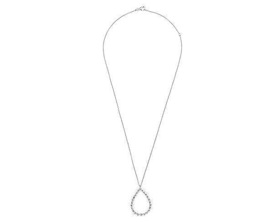 Necklaces | Blue Nile Diamond Teardrop Pendant In 14K White Gold (1 3/8 Ct. Tw.)