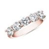 Women'S Rings | Blue Nile Tessere Five Stone Diamond Wedding Ring In 14K Rose Gold (1 1/2 Ct. Tw.)