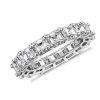 Women'S Rings | Blue Nile Asscher Cut Eternity Ring In Platinum (5 Ct. Tw.)