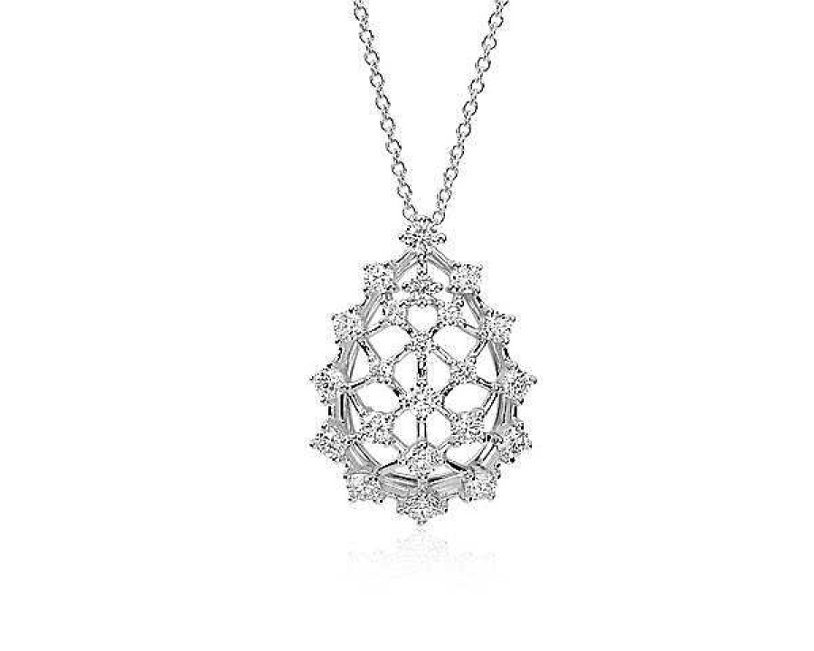 Necklaces | Blue Nile Blue Nile Studio Galaxy Diamond Pendant In 18K White Gold (1.25 Ct. Tw.)