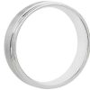 Men'S Rings | Blue Nile Brushed Inlay Wedding Ring In 18K White Gold (5Mm)