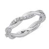 Women'S Rings | Blue Nile Petite Twist Diamond Eternity Ring In Platinum (1/3 Ct. Tw.)