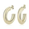 Earrings | Blue Nile Medium Tube Hoops In 14K Yellow Gold (27 Mm)