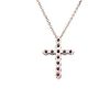 Necklaces | Blue Nile Ruby Cross Pendant In 14K Rose Gold