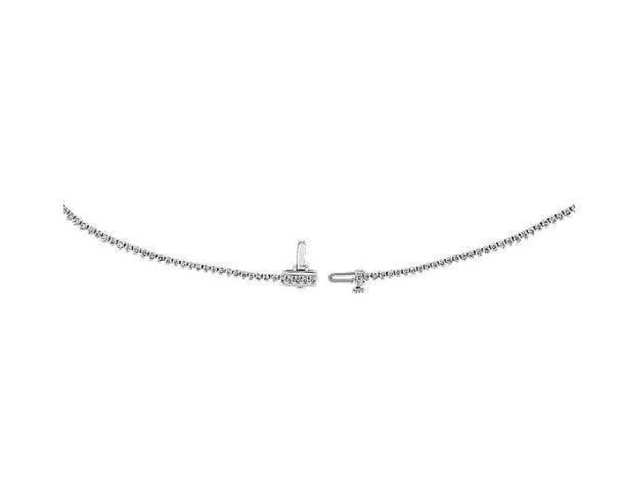 Necklaces | Blue Nile Lab Grown Diamond Graduating Diamond Tennis Necklace In 14K White Gold (5 Ct. Tw.)