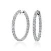 Earrings | Blue Nile French Pav Eternity Diamond Hoop Earrings In 14K White Gold (3 Ct. Tw.)