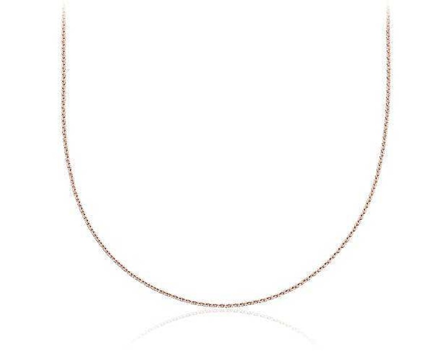 Necklaces | Blue Nile 16" Cable Chain In 14K Rose Gold (1.15Mm)