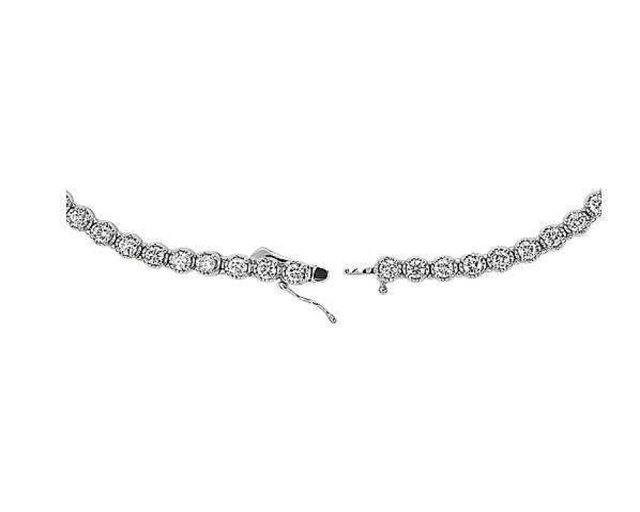 Necklaces | Blue Nile Straight Eternity Necklace In 14K White Gold (10 Ct. Tw.)