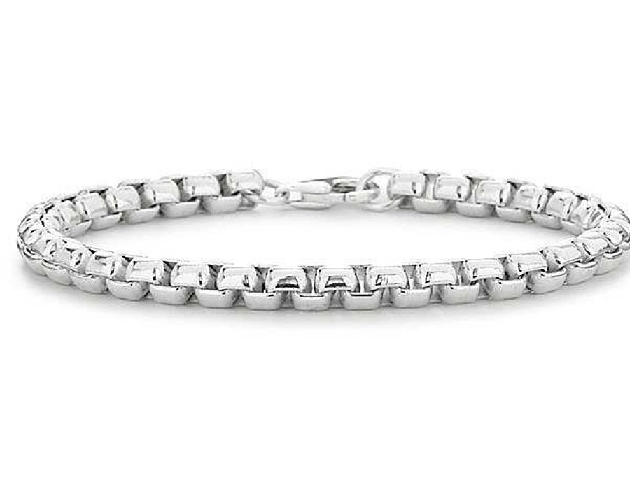 Bracelets | Blue Nile 7.5" Rounded Venetian Bracelet In Sterling Silver (5.4 Mm)