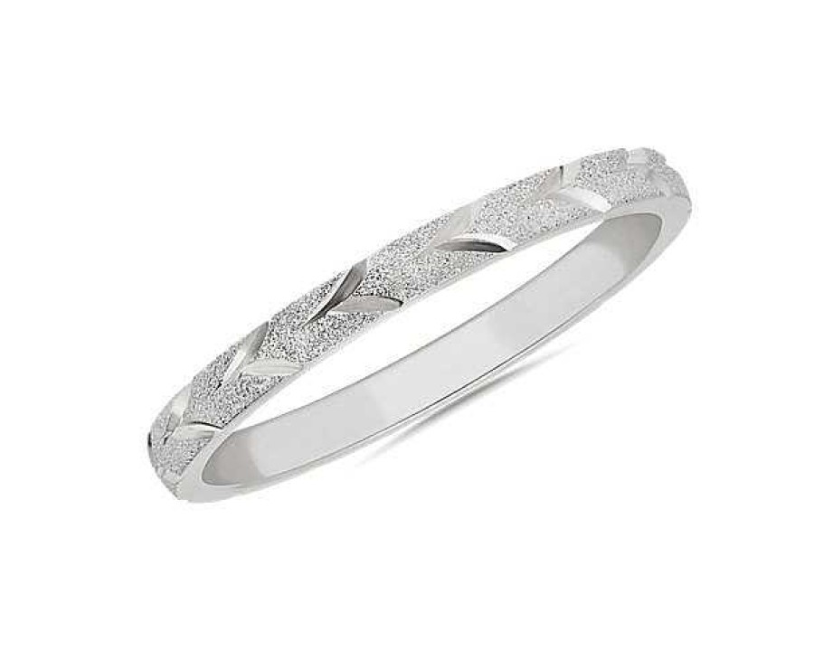 Women'S Rings | Blue Nile Swiss Cut Stackable Ring In Platinum (2Mm)