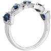 Rings | Blue Nile Pear Shaped Sapphire And Diamond Fashion Ring In 14K White Gold