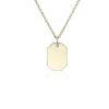 Necklaces | Blue Nile 18" Petite Dog Tag Necklace In 14K Yellow Gold (1 Mm)