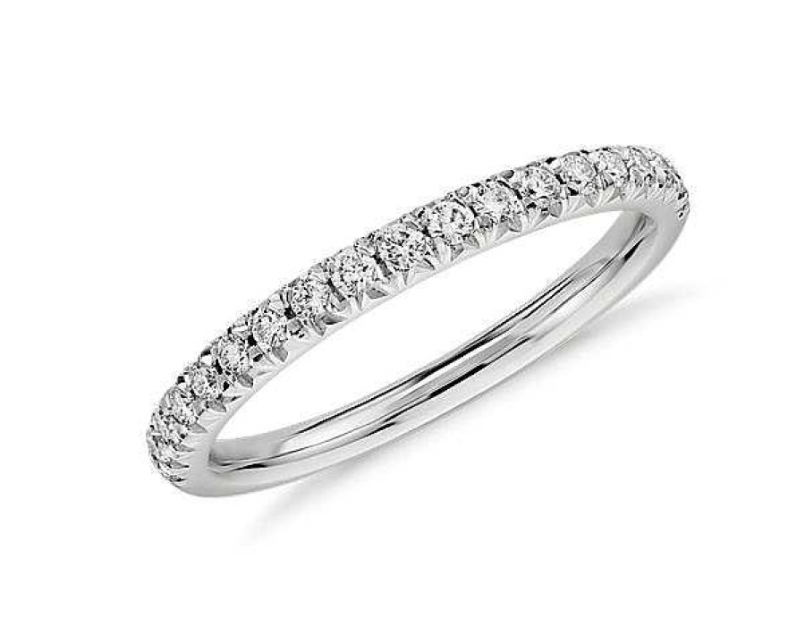 Women'S Rings | Blue Nile French Pav Diamond Ring In Platinum (1/4 Ct. Tw.)