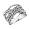 Rings | Blue Nile Crossover Diamond Fashion Ring In 14K White Gold (1 1/2 Ct. Tw)