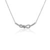 Necklaces | Blue Nile Double Twist Curved Bar Necklace In 14Kt White Gold (0.23 Ct. Tw.)