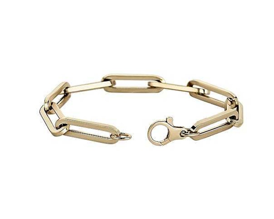 Bracelets | Blue Nile 7.5" Large Paperclip Bracelet In 14K Italian Yellow Gold (7 Mm)