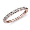 Women'S Rings | Blue Nile Dot Dash Diamond Ring In 14K Rose Gold (1/4 Ct. Tw.)