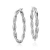 Earrings | Blue Nile Intertwined Oval Hoop Earrings In Sterling Silver