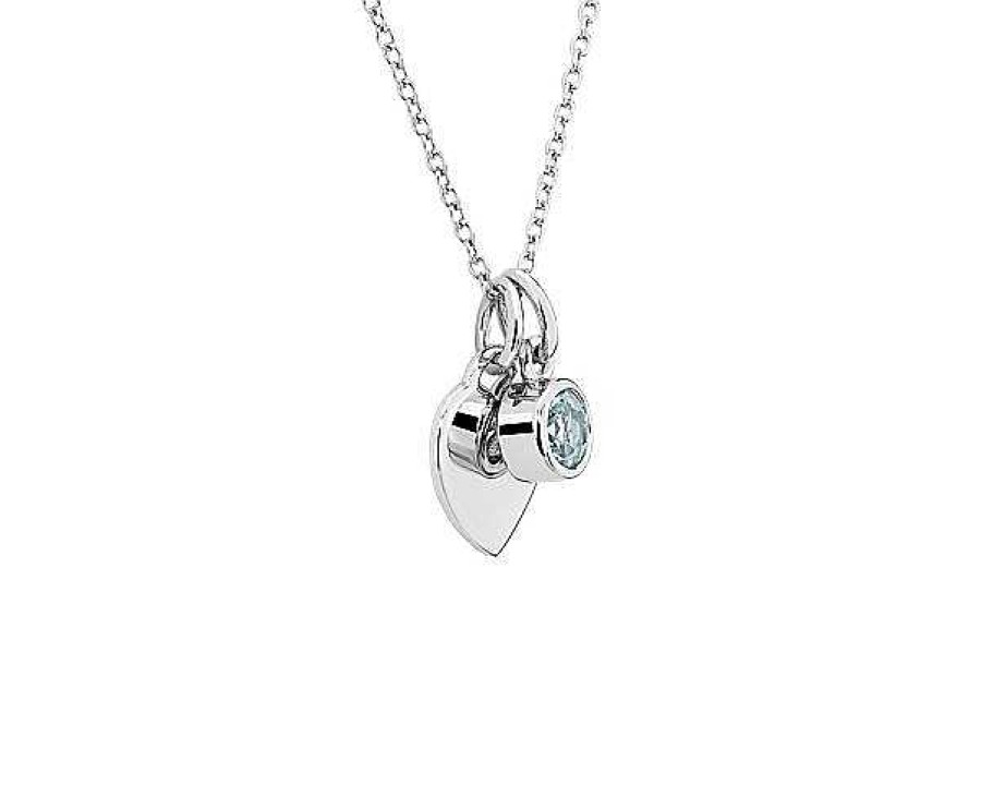 Necklaces | Blue Nile Aquamarine Heart Pendant In Sterling Silver (4.5Mm)