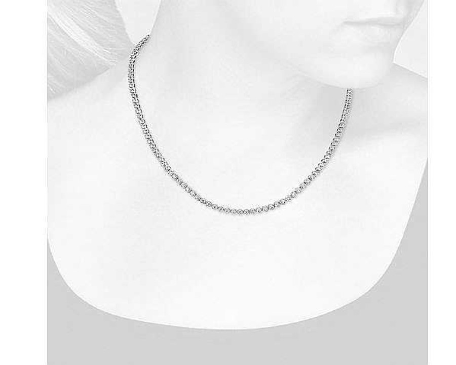 Necklaces | Blue Nile Straight Eternity Necklace In 14K White Gold (5 Ct. Tw.)