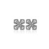 Earrings | Blue Nile Geometric Floral Diamond Stud Earring In 14K White Gold (1/2 Ct. Tw.)