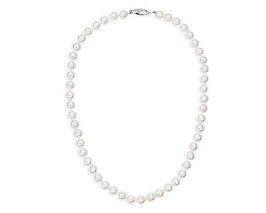 Necklaces | Blue Nile 18" Classic Akoya Cultured Pearl Strand Necklace In 18K White Gold (7.0-7.5Mm)