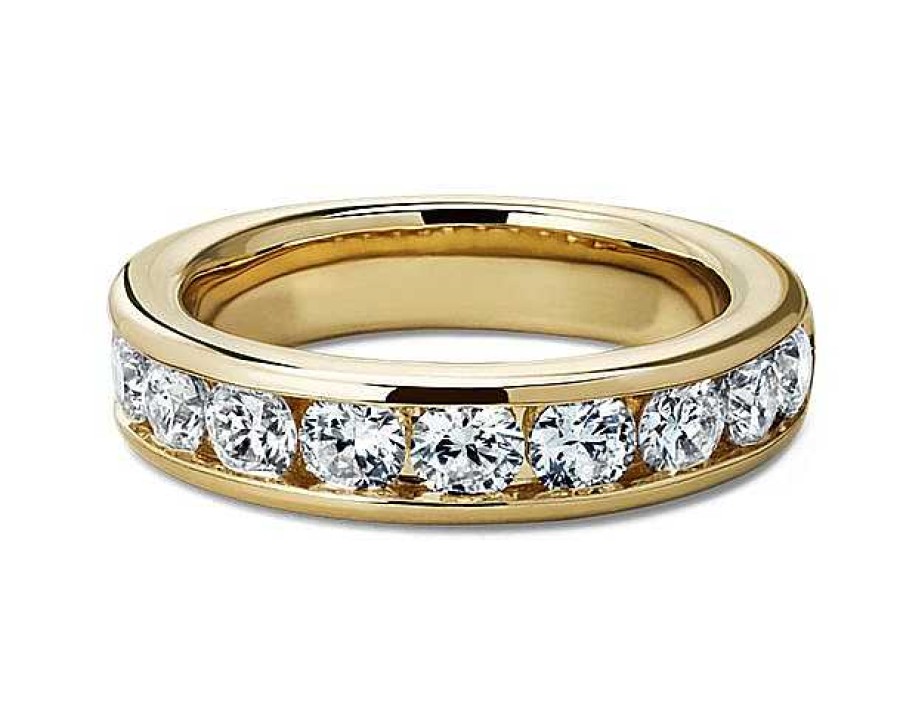 Women'S Rings | Blue Nile Channel Set Diamond Ring In 14K Yellow Gold (1 1/2 Ct. Tw.)