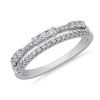 Rings | Blue Nile Two Row Stacked Diamond Ring In Platinum (1/3 Ct. Tw.)