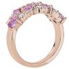 Rings | Blue Nile Romantic Double Row Pear Pink Sapphire And Diamond Ring In 14K Rose Gold