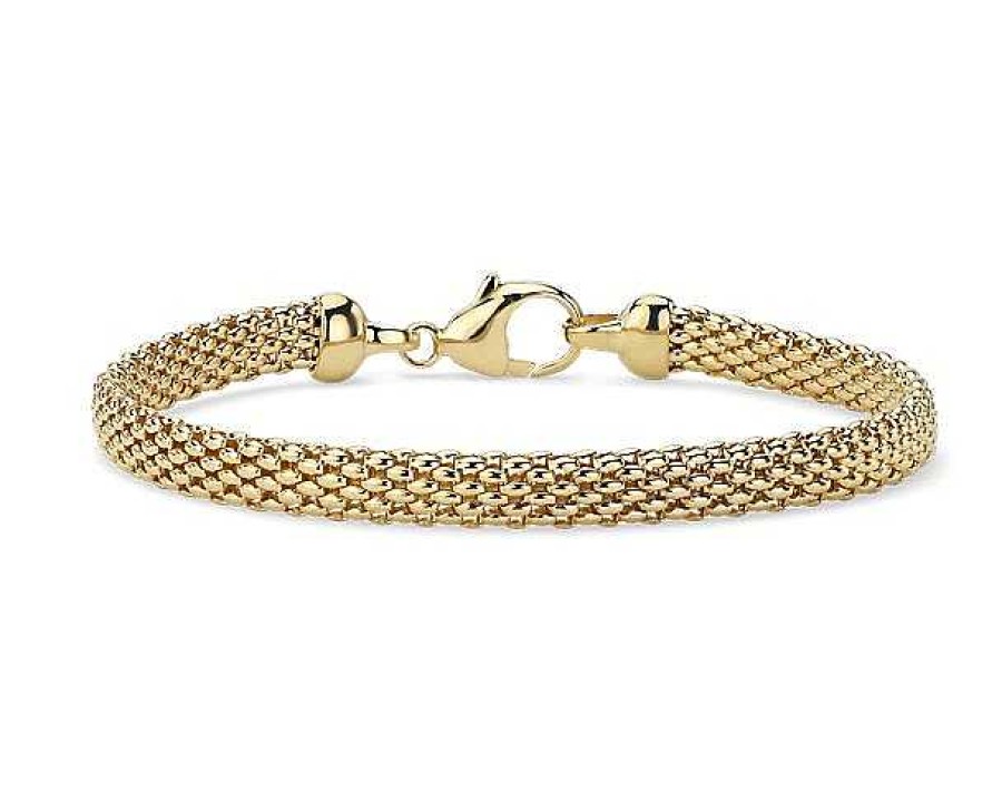 Bracelets | Blue Nile 7.5" Popcorn Chain Bracelet In 14K Yellow Gold (6.2 Mm)