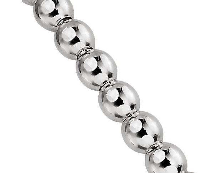 Bracelets | Blue Nile 7" Stretch Bead Bracelet In 14K White Gold (3 Mm)