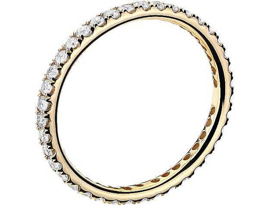 Women'S Rings | Blue Nile Riviera Pav Diamond Eternity Ring In 18K Yellow Gold (1/2 Ct. Tw.)