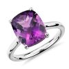 Rings | Blue Nile Amethyst Cushion Cocktail Ring In 14K White Gold (11X9Mm)