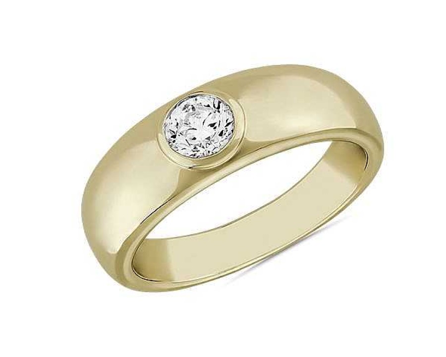 Rings | Blue Nile Zac Zac Posen Single Round Diamond Ring In 14K Yellow Gold (7 Mm, 3/4 Ct. Tw.)