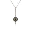 Necklaces | Blue Nile Tahitian Pearl And Diamond Pendant In 14K Rose Gold (8-9Mm)