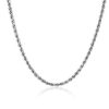 Necklaces | Blue Nile 24" Men'S Diamond Cut Rope Necklace In 14K White Gold (4.25 Mm)