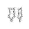 Earrings | Blue Nile Diamond Star Shape Hoop Earrings In 14K White Gold (1 1/4 Ct. Tw.)