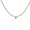 Necklaces | Blue Nile Sapphire Curb Link Necklace In 14K Italian Yellow Gold