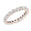 Women'S Rings | Blue Nile Bezel-Set Diamond Eternity Ring In 14K Rose Gold (1 Ct. Tw.)