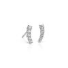 Earrings | Blue Nile Diamond Crawler Stud Earrings In 14K White Gold (1/2 Ct. Tw.)