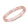 Women'S Rings | Blue Nile Stackable Cut Rectangle Ring In 18K Rose Gold (2Mm)