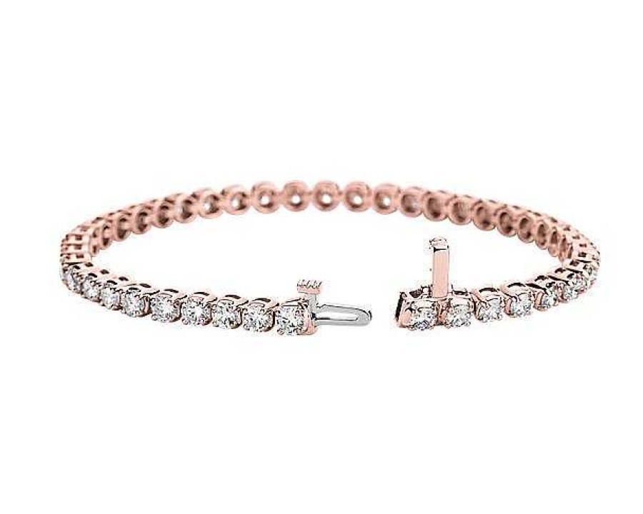 Bracelets | Blue Nile Diamond Tennis Bracelet In 14K Rose Gold (7 Ct. Tw.)