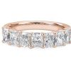 Women'S Rings | Blue Nile Seven Stone Radiant Diamond Ring In 14K Rose Gold (2 Ct. Tw.)