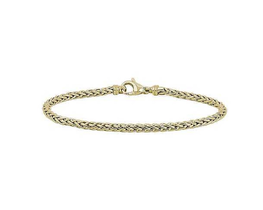 Bracelets | Blue Nile 7.5" Wheat Chain Bracelet In 14K Italian Yellow Gold (3.1 Mm)