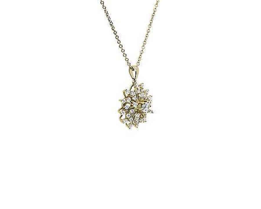 Necklaces | Blue Nile Sunburst Diamond Pendant In 14K Yellow Gold (3/4 Ct. Tw.)