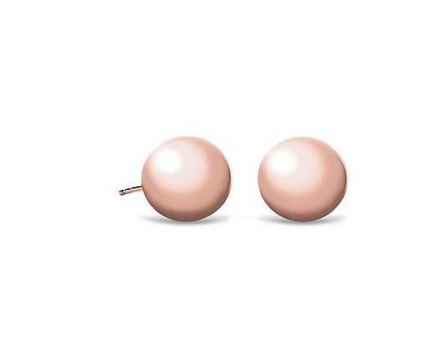 Earrings | Blue Nile Bead Ball Stud Earrings In 14K Rose Gold (10Mm)