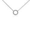 Necklaces | Blue Nile Mini Open Circle Diamond Necklace In 14K White Gold