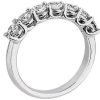 Women'S Rings | Blue Nile Lab Grown Diamond Low Dome Seven Stone Ring In 14K White Gold (1 Ct. Tw.)