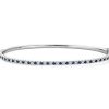 Bracelets | Blue Nile Riviera Pav Sapphire And Diamond Bangle Bracelet In 14K White Gold (1.5Mm)