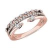 Rings | Blue Nile Open Stacked Diamond Ring In 18K Rose Gold (1/3 Ct. Tw.)